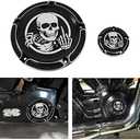 H-Words-D Motorcycle Derby Cover Aluminum Derby Cover Engine Timing Timer Cover Compatible with Dyna Touring Models Road King Electra Glide Street Bob Low Rider Softail 1999-2019