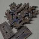 SAILINGSTORY Coral Decor Set of 2 Wooden Table Centerpieces, Coastal Nautical Beach Decor