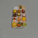 Phone Cases for iPhone 14 Case Clear, 3D Kawaii Camera Lens Protector Cover Phone Cases Silicone Compatible with iPhone 14 (Food Clear)