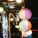 2 x Novelty Place 10 Pack Beach Ball Paper Lanterns - 8" Rainbow Color Hanging Lanterns Summer Pool Party Decoration for Beach Party, Holiday, Birthday, Wedding