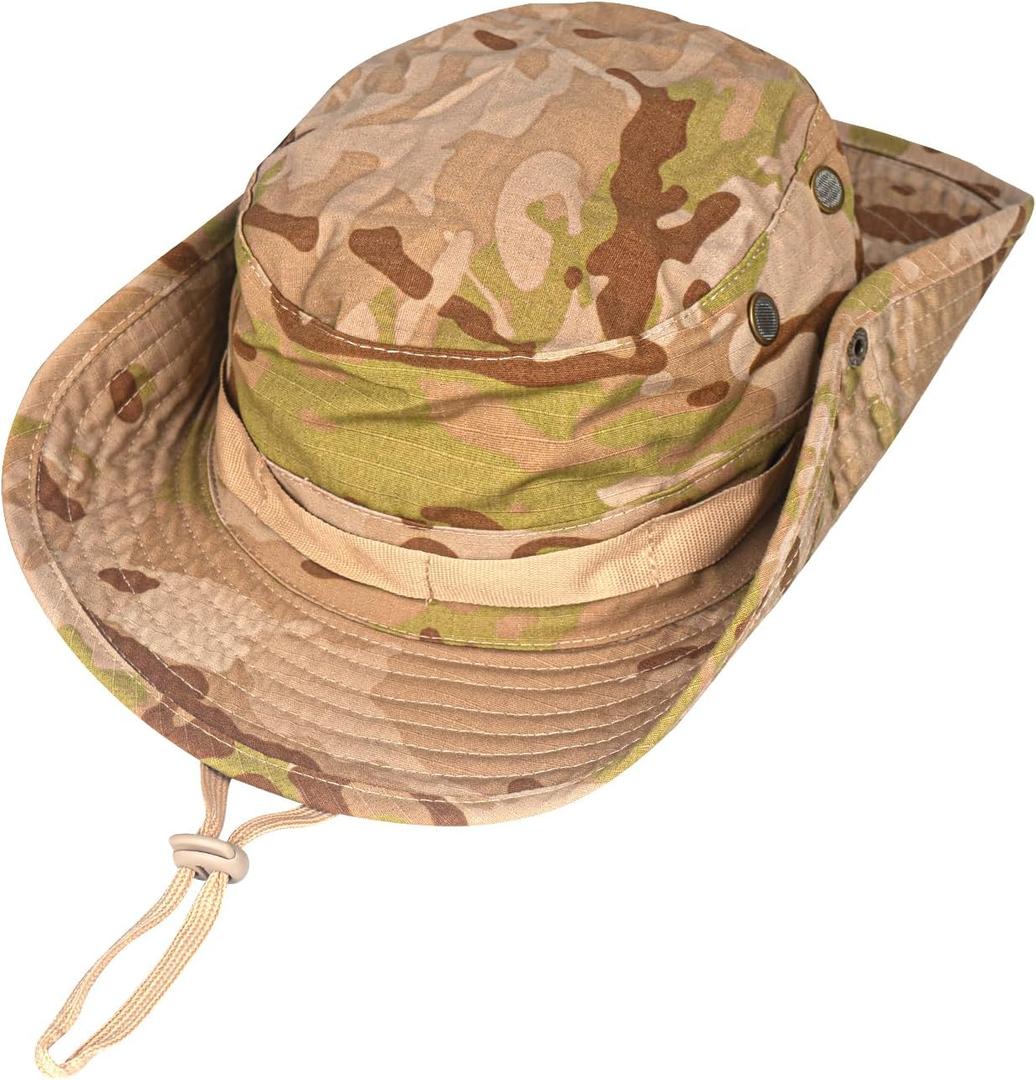 Sun Hats for Men Women Bucket Hat UPF 50+ UV Protection Boonie Hat for Safari Fishing Hiking Garden Beach (Light Camo)