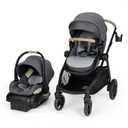 Maxi-Cosi Zelia Pro 5-in-1 Travel System with Mico Pro Infant Car Seat, Baby Stroller Combo, Reversible Seat, Large Wheels, Adjustable Handle, Newborn to Toddler, Lightweight, Sea Salt, Manufacture date: 2025-09-05