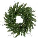 LZNPA Christmas Outdoor Wreath, Indoor Holiday Decor for Front Door & Wall - Festive Artificial Green Wreath for Thanksgiving, Fall, Year-Round