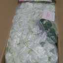 60 Pack White Wisteria Hanging Flowers, Fake Hanging Flowers for Decoration, Artificial Hanging Flowers, Vines for Bedroom, Flower Garland for Home, Party, Garden, Wall, Wedding Decoration(3.6 Ft/Pcs)