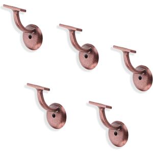 5 Pack Antique Copper Handrail Stair Brackets Stair Heavy Duty Stair Brackets Support Handrail Brackets for Stairways