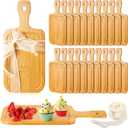 Kigley 20 Pcs Small Bamboo Cutting Board Bulk Charcuterie Boards Wedding Engraved Blanks Chopping Customized for Laser Engraving Wedding Housewarming Gift(11 x 5.12 Inch,Bamboo Color)