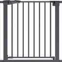 Babelio Baby Gate, 29-43" Auto-Close Easy Install Pet Gate, PressGuard P7 Extra Wide Walk Thru Child Safety Gate, 30" Tall Pressure-Mounted Metal Dog Gate for Doorways & Stairs, Black