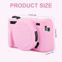 2 x Camera Case for Canon Powershot G7X Mark II Digital Camera, Silicone Camera Case with Removable Lens Cover Soft Protective Case Scratch-Resistant Slim Camera Accessories (Pink)