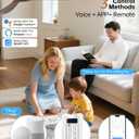 Sofucor 60 Inch Smart Wood Ceiling Fan No Light, Alexa/App/Remote Control, 60 Inch MAX