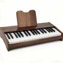 Kids Wooden Piano Keyboard with 37 Keys & Music Stand Digital Educational Toy for Toddlers Boys Girls, Ages 3+, Ideal Musical Instrument Gift, Standard