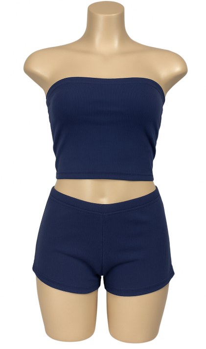 Tops and Shorts, 2 pieces, Dark Blue, Large