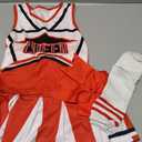 Cheerleader Outfit For Girls Halloween Costume For Kids  Cheer Uniform Set Fancy Dress For Party Birthday (Red, XS)