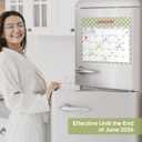 2 x Aesthetic 2025-2026 Magnetic Calendar for Refrigerator, Fridge Calendar Magnet Runs Until December 2026, 18 Monthly Refrigerator Calendars with Checkered Design for Easy Organizing