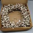 Artificial Winter Wreaths for Front Door 20 Inches White Wreath Rustic White Berry Twig Wreath for Indoors Porch Windows Wall Outdoor Christmas Celebration