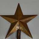 MorningRo 9 Inch Rusty Christmas Star Tree Topper Rustic Star Farmhouse Christmas Tree Topper Vintage Metal Xmas Tree Top Star for Home Indoor Outdoor Decorations
