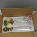 Esfos Pendant Lights Kitchen Island, 6500K Modern Kitchen Island Lights Brushed Gold, 3 Pack Ceiling Lighting Fixtures with Crystal Bubble, Integrated LED Hanging Light for Dining Room Restaurant