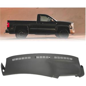 HECASA Molded Dash Board Cover Dark Grey Dashboard Cap Compatible with 1999-2007 Chevrolet Silverado GMC Sierra