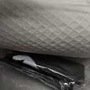 PEUJEW Travel Pillow Memory Foam Pillows, Camping Pillow-Compressible Medium Firm, Breathable Cover, Ideal Backpacking Hiking, Bed Pillows, Airplane and Car (White, L) (L-23.6*15.7in)