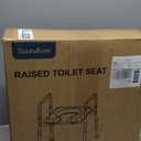 Toilet Seat Riser for Seniors, Raised Toilet Seat with Handles, Adjustable Height & Width, 400lb Handicap Elevated Toilet Seat, Fit Any Toilet (Grey)