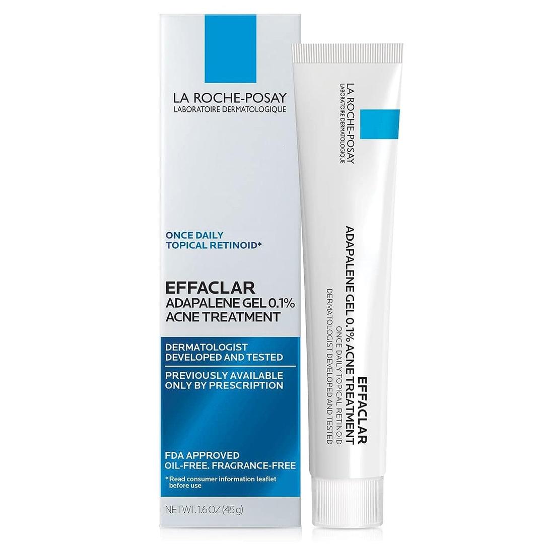 La Roche-Posay Effaclar Adapalene Gel 0.1% Acne Treatment, Retinoid Cream, Acne Medication Gel For Blackheads & Whiteheads, Oil Free, Helps Clear And Prevent Blemishes & Clogged Pores La Roche-Posay Effaclar Adapalene Gel 0.1% Acne Treatment, Retinoid Cream, Acne Medication Gel For Blackheads & Whiteheads, Oil Free, Helps Clear And Prevent Blemishes & Clogged Pores