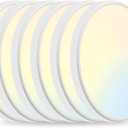 MODERN 6Pack LED Flush Mount Ceiling Light, 3000K-3500K-4500K-5000K-6000K Adjustable Ceiling Lamp,7.5inch Surface Mounted for Living Room, Bedroom, Kitchen, Laundry, Hallway (White, 6 Pack)