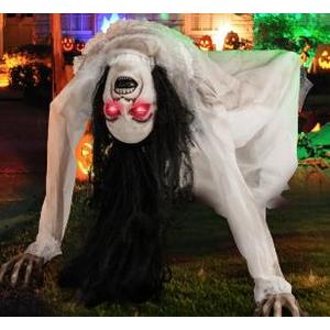 Total Tactic CM24712 Halloween Animatronic Crawling Woman Ghost