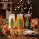 Christmas Gifts, 18oz Color Changing Christmas Glass Cups with Lids and Straw, Glass Tumbler Iced Coffee Drinks Cups for Holiday Party (1 Pack)