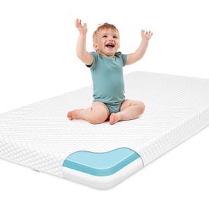 Pack and Play Mattress Pad, 38x26 Pack N Play Mattresses with Removable Ultra-Soft Cover, Portable Soft & Firm Memory Foam Baby Mattress for Playpen, White (02-white)