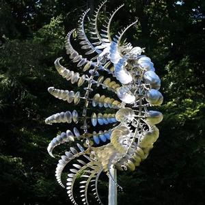 Wind Spinners for Yard and GardenWindmills for The Yard Garden,Pinwheels for Yard and Garden,Garden Decor for Outside,Metal Yard Art (2 PCS -Silver) (2pc)