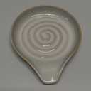 Cormomu Spoon Rest, Large Ceramic Spoon Holder for Stove Top, Heat-Resistant Cooking Spoon Rest for Kitchen Counter Decor, 5 Inches (Gray)