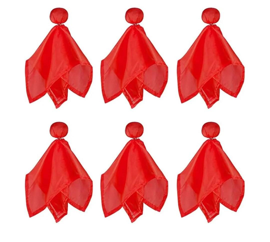 6 Pieces Football Referee Flag Tossing Flags Football Penalty Flag Footballs Challenge Flags for Party Accessory, Red
