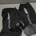 Waterproof Shoe Covers, Reusable & Foldable Rain Boot Shoe Cover with Zipper, Non-Slip, Reflector, Men Women Rain Gear, Black (Small)