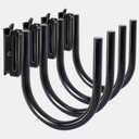 4-Pack 4" E Track J Hooks, Heavy Duty Black Steel Hanger 1,400lbs Break Strength E-Track Tie Down Accessories for Box Truck, Enclosed Trailer, Garage, Vans, Warehouse, Workshop
