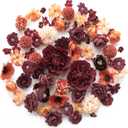 Floroom Mini Artificial Flower Heads Burnt Orange & Burgundy Fake Peony Daisy Rose Multicolor Small Faux Silk Flower Heads for Cake Craft Garland Wedding Party Graduation Cap DIY Home Decoration