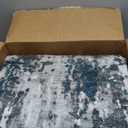 6x9 Area Rugs for Living Room Rug Washable: Abstract Rug for Dining Room Bedroom Carpet Non Slip 6 by 9 Indoor Modern Nursery Home Office Navy Grey (6' x 9')
