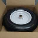 GICOOL 14.5" Wheelbarrow Flat Free Tire, Fits 4.80/4.00-8, 3.50/2.50-8, 4.00-6, 4.00-8, Wheelbarrow Wheels, 5/8" Bearing with Extra 3/4" Bearing, 3" -6" Centered Hub