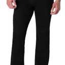 Men's Low Stretch Straight-Fit Jeans (32W x 32L, Black-Midweight)
