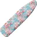 Cozeyat Pink Blossoms Ironing Board Cover Elastic Edge, Heavy Duty Iron Pad Covers Standard Boards Lightweight Full Size Scorch Resistant Padding