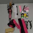 Electric Hot Comb Hair Straightener Heat Pressing Combs Ceramic Curling Flat Iron Curler, Hot Comb Electric for Wigs Electrical Straightening Comb Curling Iron for Natural Hair with Anti-Scald Case