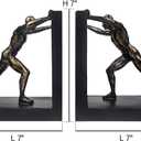 LIFFY Man Decorative Book Ends,7" Resin Non Skid Bookends for Heavy Books,Bookends for Shelves Decorative,Creative Shelf Decorations to Hold Books for Bookshelf,Home,Office,Study