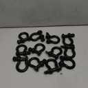 12 Pack 1/2 D Ring Shackle Heavy Duty with Screw Pin Galvanized Coating for Rigging Tow Strap Winch Off Road Truck Vehicle Recovery