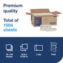 Tork Extra Soft Multifold Hand Towels White with Blue Leaf Print, H2 Dispenser Compatible 16 Packs x 94 Towels (101298)