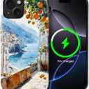 Case for iPhone 14 Plus, Magnetic Hybrid Shockproof Protective Phone Case with MagSafe Compatible Design, Lemon Coast