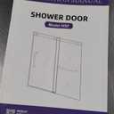 OGONBRICK Shower Door Frameless 56-60 in. W x 75 in. H Sliding Shower Glass Doors for Bathroom 1/4 inch Tempered Clear Glass Door for Walk-in Shower Matte Black Hardwares