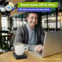 VOBAGA Coffee Mug Warmer for Desk with Auto Shut Off & 3-Temp Settings, Coffee Cup Warmer with Smart Safety Alert Home Office Accessory, Perfect for Coffee, Tea, Milk (Mug for Display) (Black)