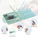 Rrwin Bottle Brush Cleaner Kit with Baby Bottle Drying Rack, Exendable Silicone Bottle Brush, Nipple Brush, Straw Brush, Soap Dispenser & Storage Box. Compact Size for Babies and Moms,Green