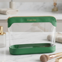 'FLAWLESS' Clear/Green Cosmetic Case (8in. x 6in)