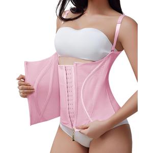 Shapewear Tummy Control Waist Cincher Breathable Corset Shapewear for Women Shaping Girdles for Waist and Abdomen (Pink, XL)