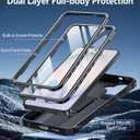 FNTCASE for Samsung Galaxy S26 Case: [Built-in Screen Protector & Kickstand] [2 Front Frames] [Military-Grade Drop Protection] Heavy Duty Shockproof Rugged TPU Case Full Body Protective Black