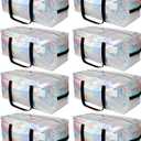 8 Pack Extra Heavy Duty Large Moving Bags with Comfortable Handle & Strong Zipper,Storage Totes for Space Saving Moving Storage College Supplies Alternative to Moving Box,Iridescent